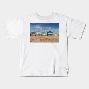 Beach Huts Hengistbury Head Dorset England Kids T-Shirt